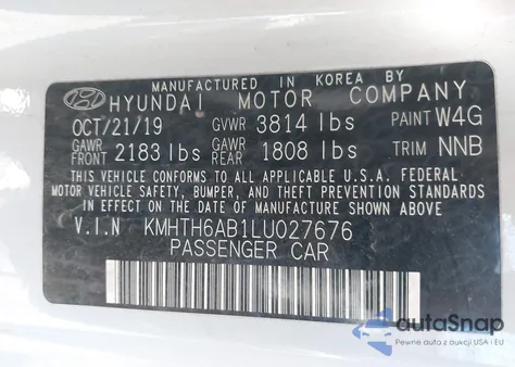 2020 Hyundai Veloster Turbo R-Spec из США, поврежденный, VIN KMHTH6AB1LU027676